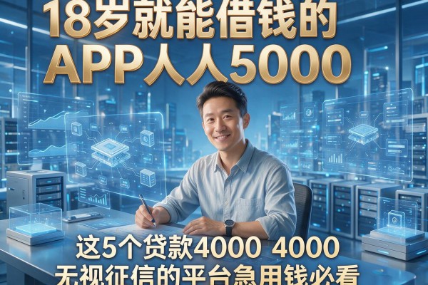 18岁就能借钱的APP人人5000，这5个贷款4000无视征信的平台急用钱必看