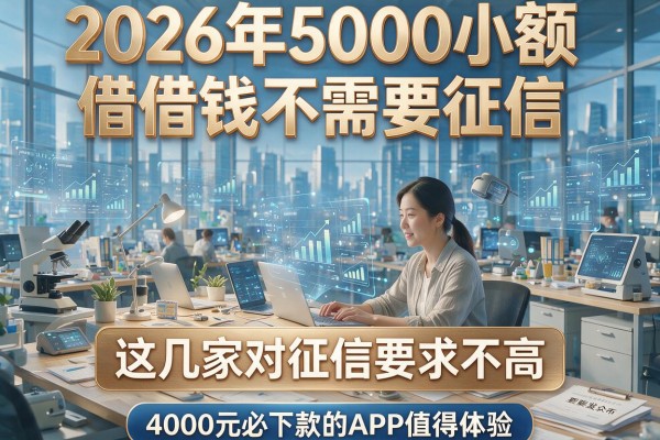 2026年5000小额借钱不需要征信,这几家对征信要求不高、4000元必下款的APP值得体验!