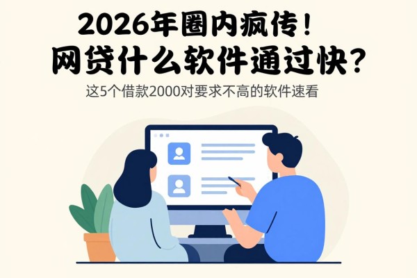 2026年圈内疯传!网贷什么软件通过快?这5个借款2000对要求不高的软件速看