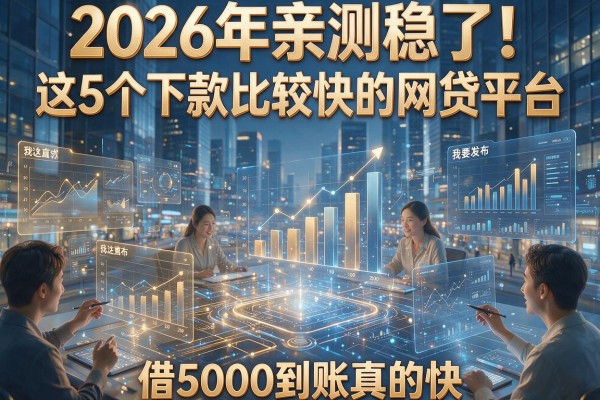 2026年亲测稳了！这5个下款比较快的网贷平台，借5000到账真的快