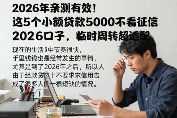 2026年亲测有效!这5个小额贷款5000不看征信2026口子,临时周转超适配