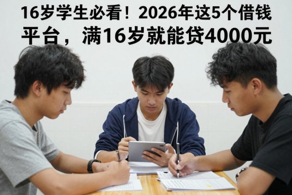 16岁学生必看！2026年这5个借钱平台，满16岁就能贷4000元