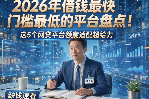 2026年借钱最快门槛最低的平台盘点!这5个网贷平台额度适配超给力,缺钱速看