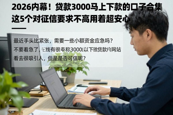 2026内幕！贷款3000马上下款的口子合集，这5个对征信要求不高用着超安心