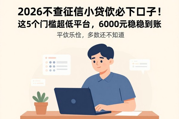 2026不查征信小额贷款必下口子!这5个门槛超低平台,6000元稳稳到账,多数人还不知道