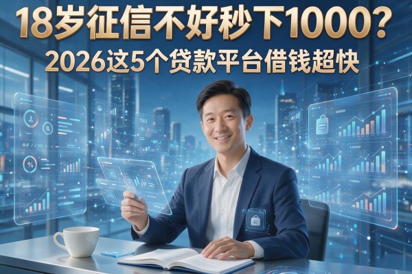 18岁征信不好秒下1000?2026这5个贷款平台借钱超快!