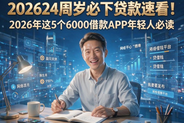 202624周岁必下贷款速看！2026年这5个6000借款APP年轻人必读