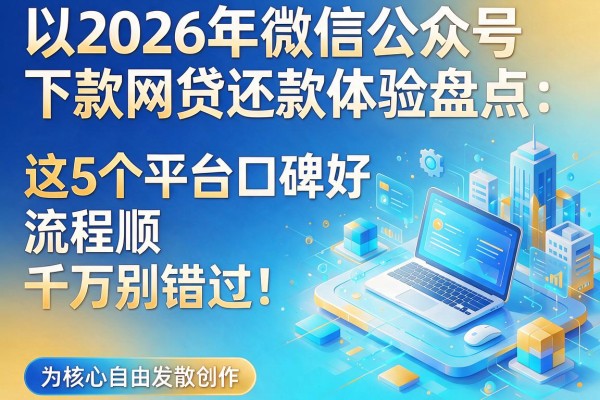 2026年微信公众号下款网贷还款体验盘点：这5个平台口碑好、流程顺，千万别错过！