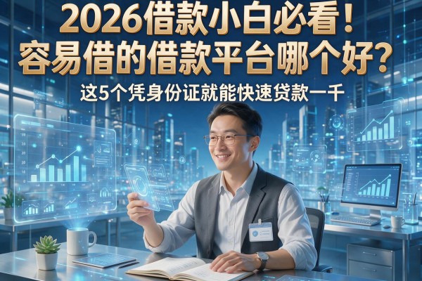 2026借款小白必看！容易借的借款平台哪个好？这5个凭身份证就能快速贷款一千