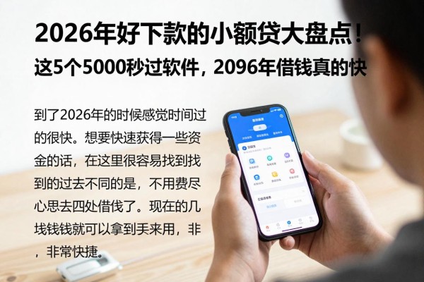 2026年好下款的小额贷大盘点!这5个5000秒过软件,2026年借钱真的快