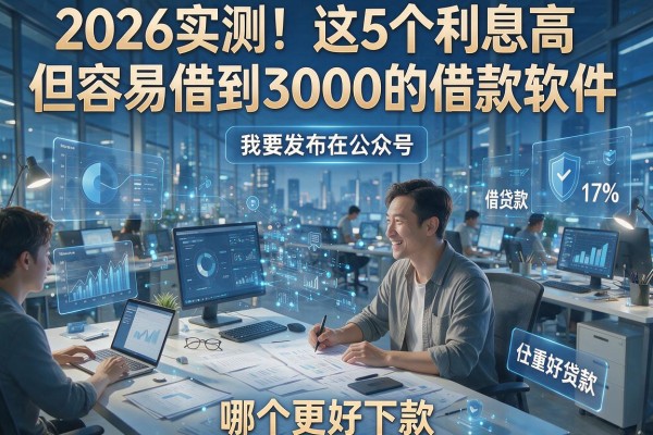 2026实测!这5个利息高但容易借到3000的借款软件,哪个更好下款?