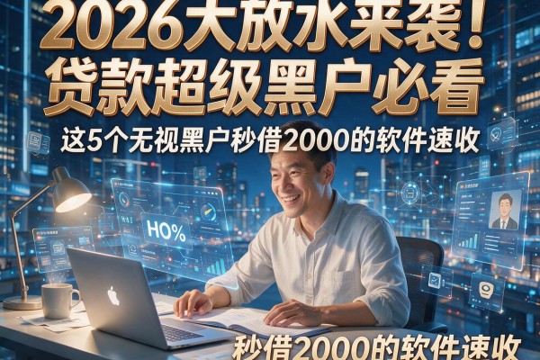 2026大放水来袭！贷款超级黑户必看，这5个无视黑户秒借2000的软件速收