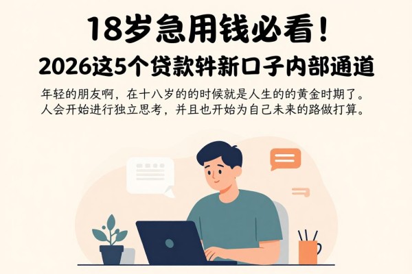 18岁急用钱必看！2026这5个贷款软件新口子内部通道，借2000元轻松应对突发开销