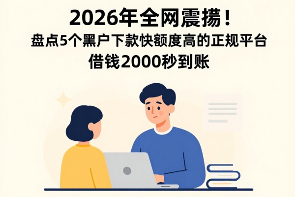 2026年全网震动！盘点5个黑户下款快额度高的正规平台，借钱2000秒到账