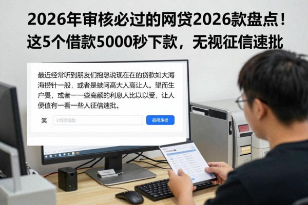 2026年审核必过的网贷2026款盘点！这5个借款5000秒下款，无视征信速批