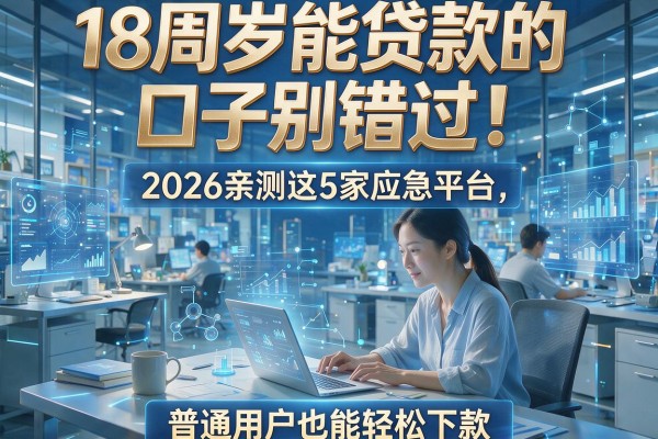 18周岁能贷款的口子别错过！2026亲测这5家应急平台，普通用户也能轻松下款