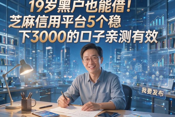 19岁黑户也能借!芝麻信用平台5个稳下3000的口子亲测有效