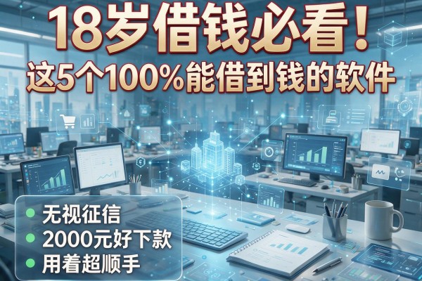 18岁借钱必看!这5个100%能借到钱的软件,无视征信、2000元好下款,用着超顺手