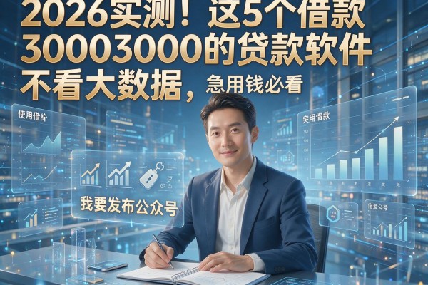 2026实测！这5个借款3000的贷款软件不看大数据，急用钱必看