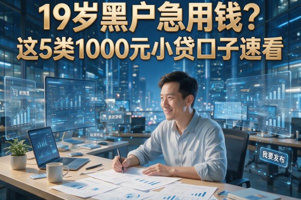 19岁黑户急用钱?这5类1000元小贷口子速看!
