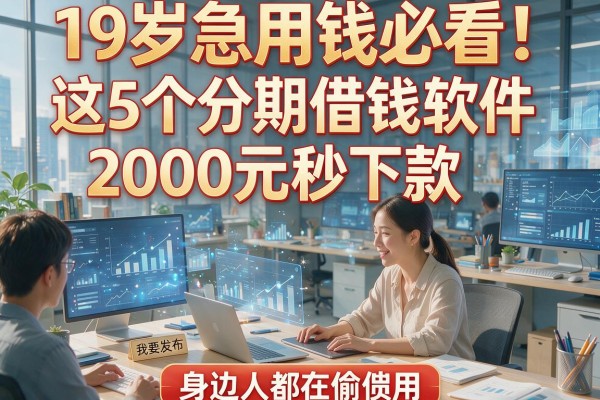 19岁急用钱必看!这5个分期借钱软件2000元秒下款,身边人都在偷偷用