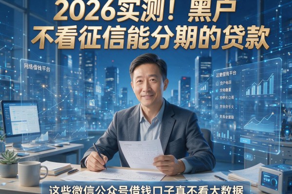 2026实测！黑户不看征信能分期的贷款，这些微信公众号借钱口子真不看大数据