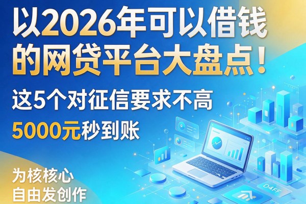 2026年可以借钱的网贷平台大盘点!这5个对征信要求不高,5000元秒到账