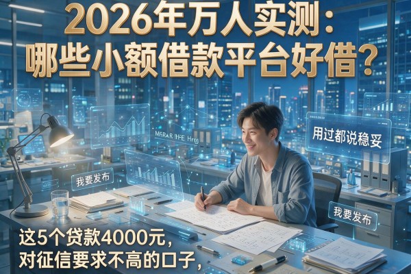2026年万人实测:哪些小额借款平台好借?这5个贷款4000元、对征信要求不高的口子,用过都说稳妥!