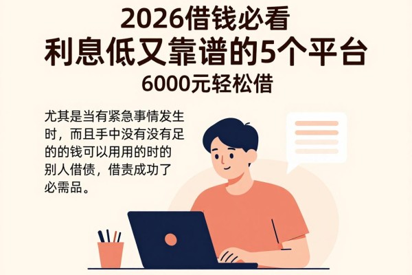 2026借钱必看!利息低又靠谱的5个平台,6000元轻松借
