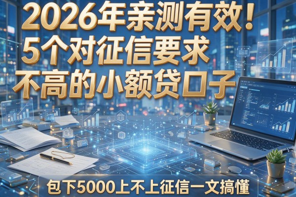 2026年亲测有效！5个对征信要求不高的小额贷口子，包下5000上不上征信一文搞懂