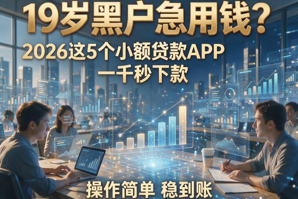 19岁黑户急用钱？2026这5个小额贷款APP一千秒下款，操作简单稳到账