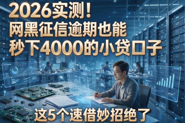 2026实测！网黑征信逾期也能秒下4000的小贷口子，这5个速借妙招绝了