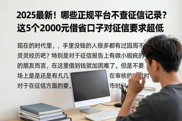 2025最新！哪些正规平台不查征信记录？这5个2000元借款口子对征信要求超低