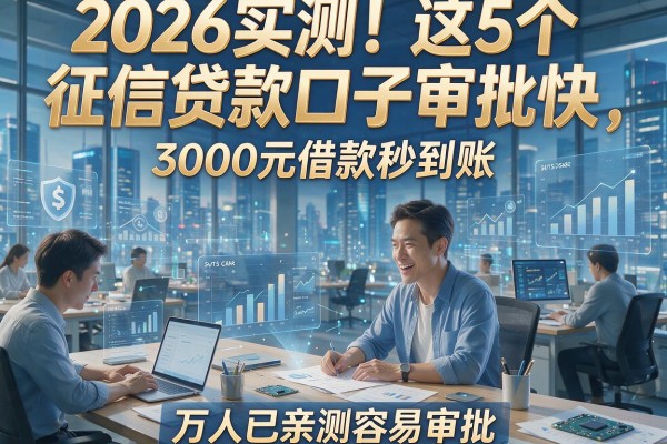 2026实测!这5个征信贷款口子审批快,3000元借款秒到账,万人已亲测容易审批!