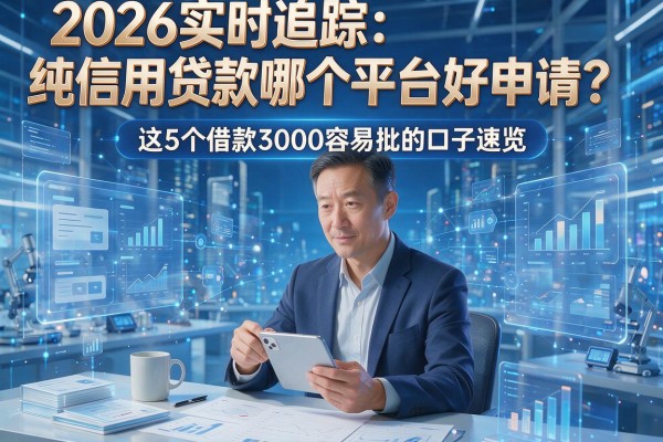 2026实时追踪:纯信用贷款哪个平台好申请?这5个借款3000容易批的口子速览