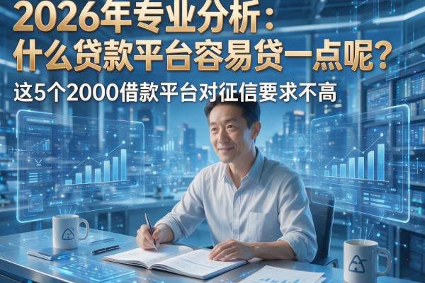 2026年专业分析:什么贷款平台容易贷一点呢?这5个2000借款平台对征信要求不高!