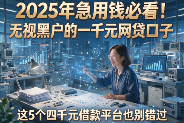 2025年急用钱必看！无视黑户的一千元网贷口子，这5个四千元借款平台也别错过