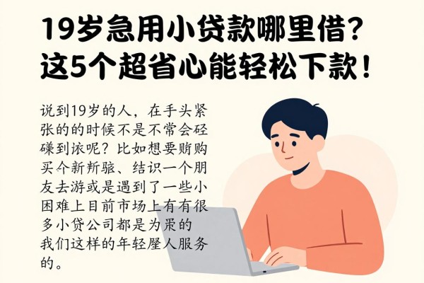 19岁急用小额贷款哪里借?这5个超省心平台,1000元也能轻松下款!