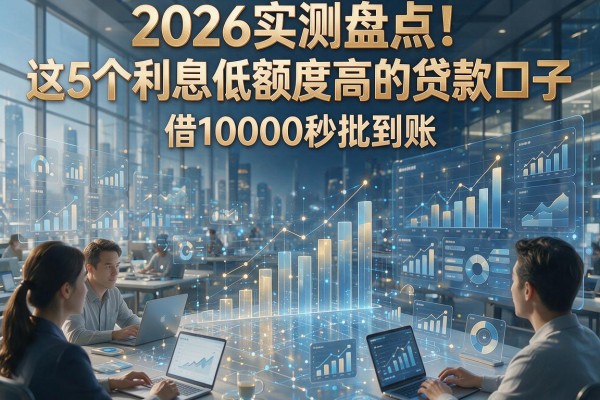 2026实测盘点!这5个利息低额度高的贷款口子,借10000秒批到账!