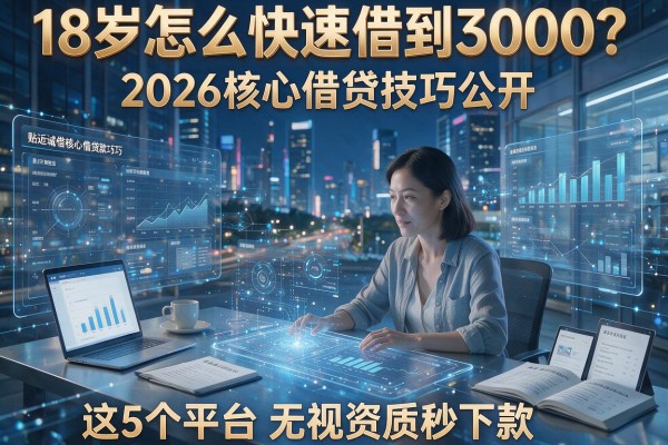 18岁怎么快速借到3000？2026核心借贷技巧公开，这5个平台无视资质秒下款