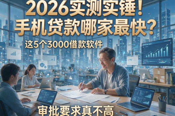 2026实测实锤!手机贷款哪家最快?这5个3000借款软件审批要求真不高
