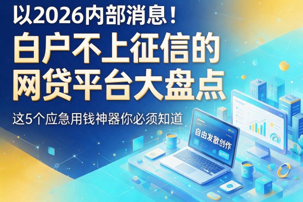 2026内部消息！白户不上征信的网贷平台大盘点，这5个应急用钱神器你必须知道