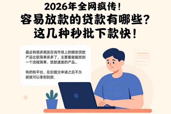 2026年全网疯传！容易放款的贷款有哪些？这几种秒批下款快！