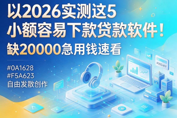2026实测这5款小额容易下款贷款软件!缺20000急用钱速看