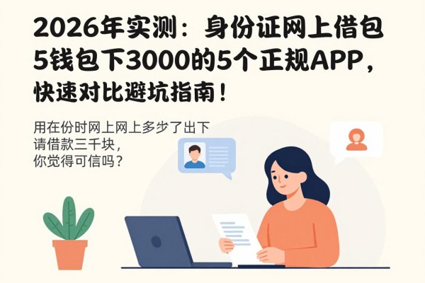 2026年实测：身份证网上借钱包下3000的5个正规APP，快速对比避坑指南！