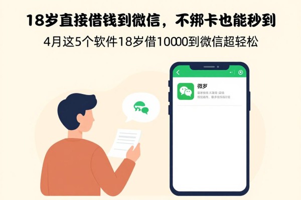 18岁直接借钱到微信,不绑卡也能秒到!4月这5个软件18岁借10000到微信超轻松