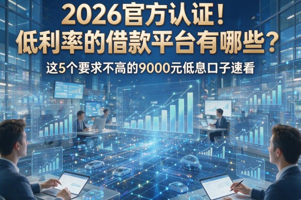 2026官方认证!低利率的借款平台有哪些?这5个要求不高的9000元低息口子速看