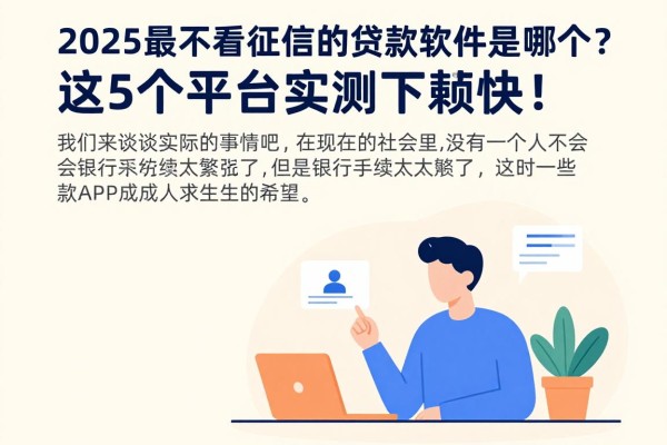 2025最不看征信的贷款软件是哪个?这5个平台实测下款快!