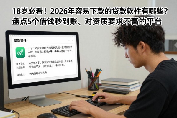 18岁必看！2026年容易下款的贷款软件有哪些？盘点5个借钱秒到账、对资质要求不高的平台