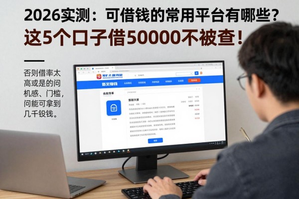 2026实测：可借钱的常用平台有哪些？这5个口子借50000不被查！